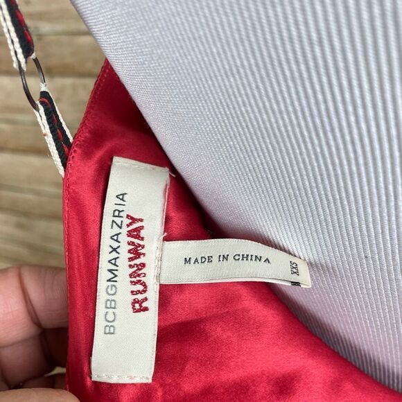 BCBGMAXAZRIA Runway Colorful Silk Dress Size XXS - Picture 4 of 7